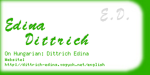 edina dittrich business card